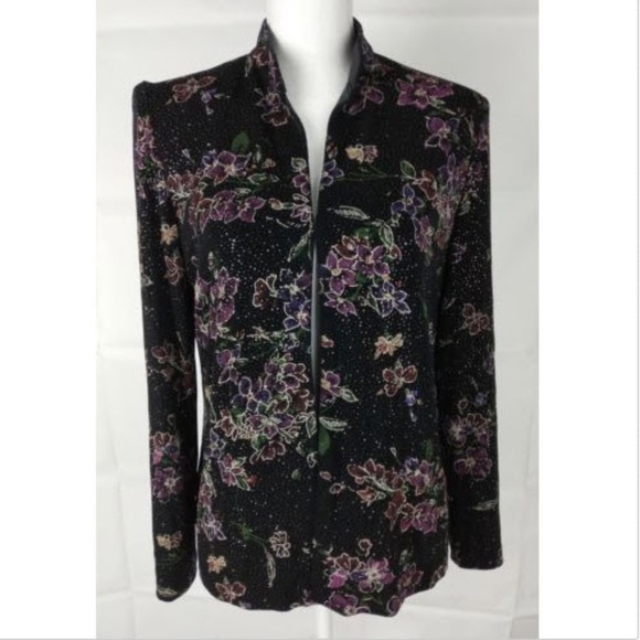 Alex Evenings Jackets & Blazers - Alex Evenings Sz M Black Sparkling Jacket Women's